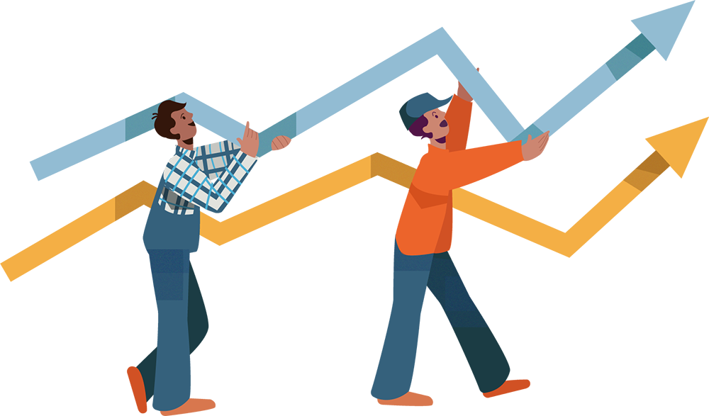 HVAC engineers carrying arrows